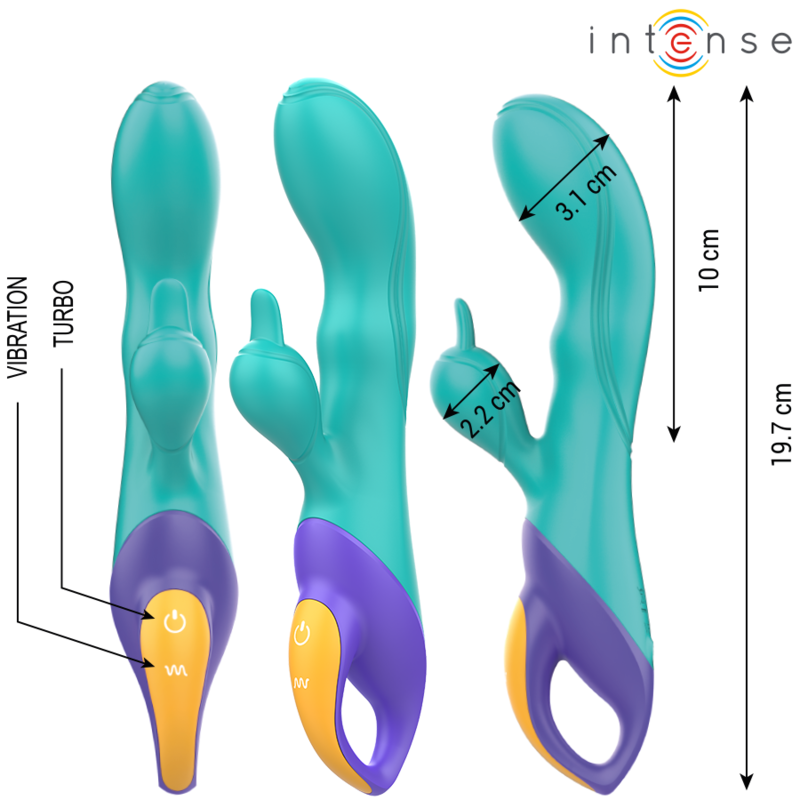 INTENSE - FRED RABBIT VIBRATOR BLUE - Wellwetta