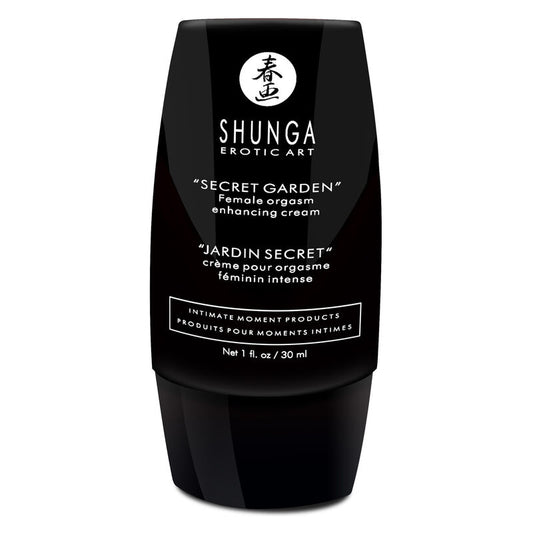 Shunga Secret Garden female orgasm enhancing cream packaging on a white background