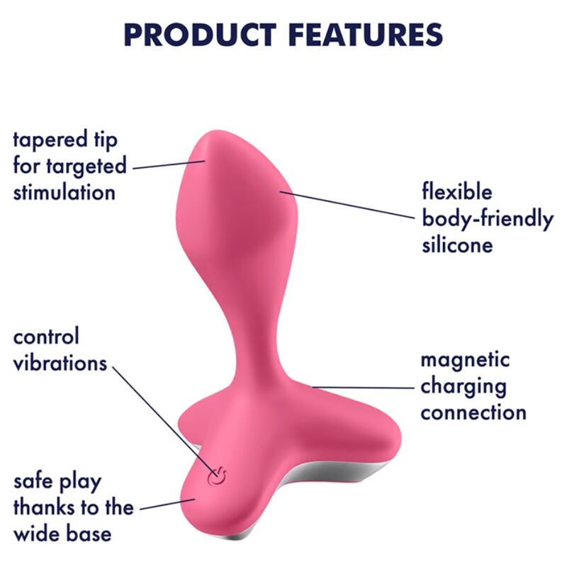 SATISFYER - GAME CHANGER PLUG VIBRATOR BLACK