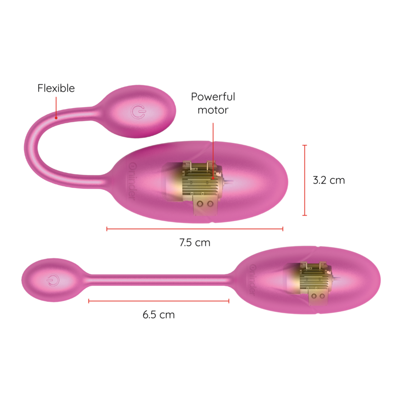 ONINDER - TOKYO VIBRATING EGG BLACK 7.5 X 3.2 CM FREE APP