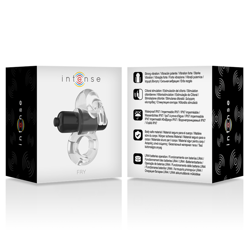 Product packaging with 'intense' branding on a white background