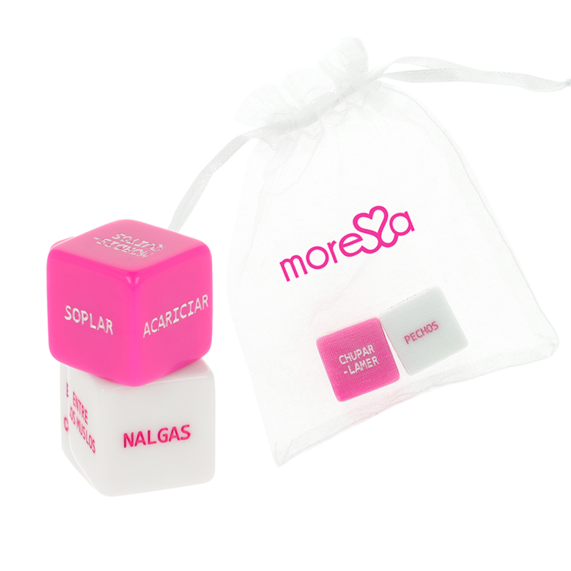 Pink and white product with 'more&' branding on a white background