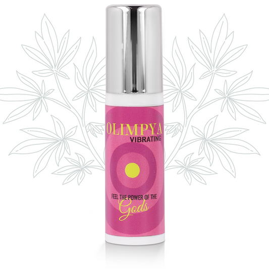 Pink and silver Olimpya vibrating product with decorative background