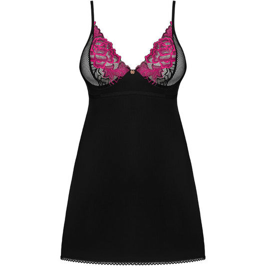 OBSESSIVE - ROSENTY CHEMISE & THONG XS/S