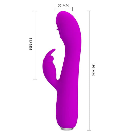 PRETTY LOVE - RACHEL RECHARGEABLE VIBRATOR WITH STIMULATING WAVES PURPLE