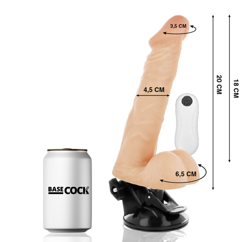 BASECOCK - REALISTIC ARTICULABLE REMOTE CONTROL BLACK 20 CM -O- 4.5 CM