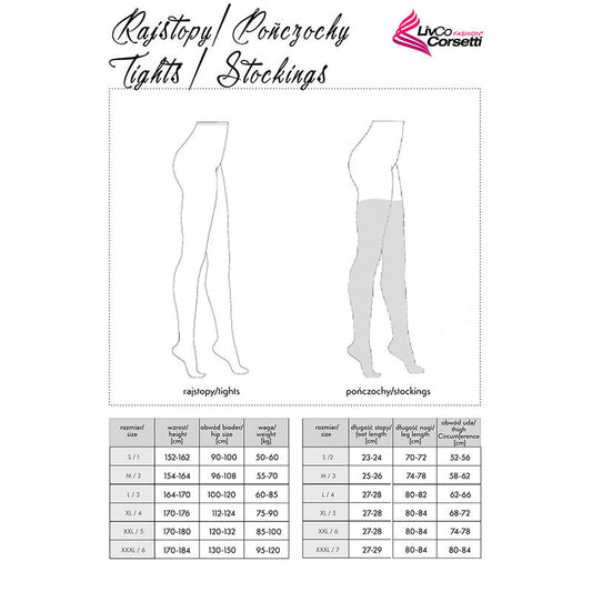 LIVCO CORSETTI FASHION - MONIKONI XG054 STOCKINGS BLACK ONE SIZE