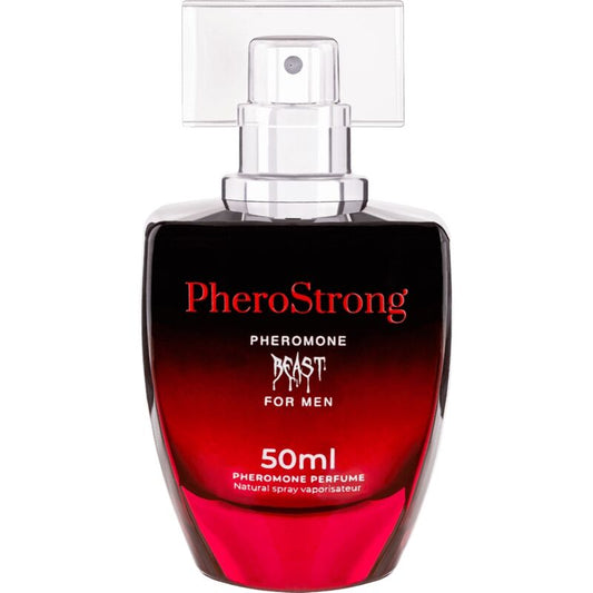 PheroStrong Pheromone Perfume bottle for men on a white background