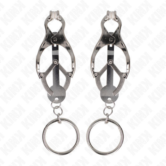 KINK - O-RING JAPANESE CLOVER NIPPLE CLAMPS SILVER
