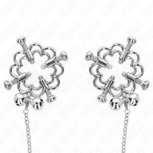KINK - METAL FLOWER NIPPLE CLAMPS WITH CHAIN