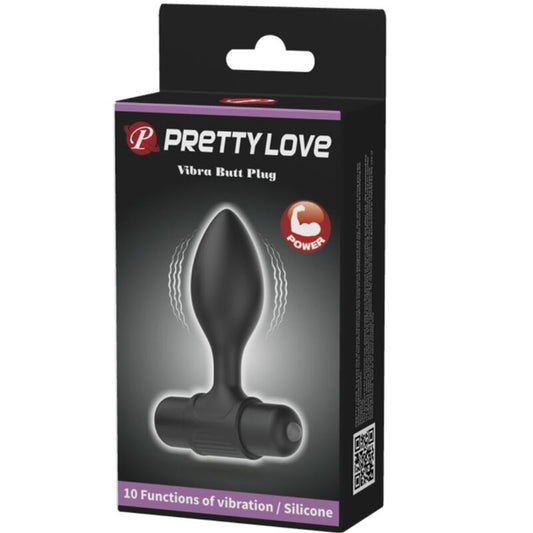 PRETTY LOVE - VIBRA BUTT 10 VIBRATIONS ANAL PLUG BLACK