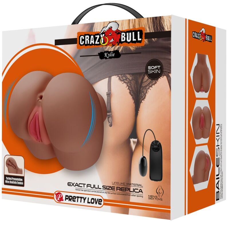 CRAZY BULL - KYLIE ASS VIBRATOR WITH REALISTIC VAGINA AND ANUS FLESH REMOTE CONTROL