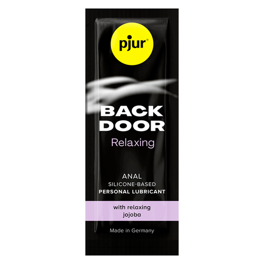 Pjur Back Door Relaxing anal lubricant packaging on a white background