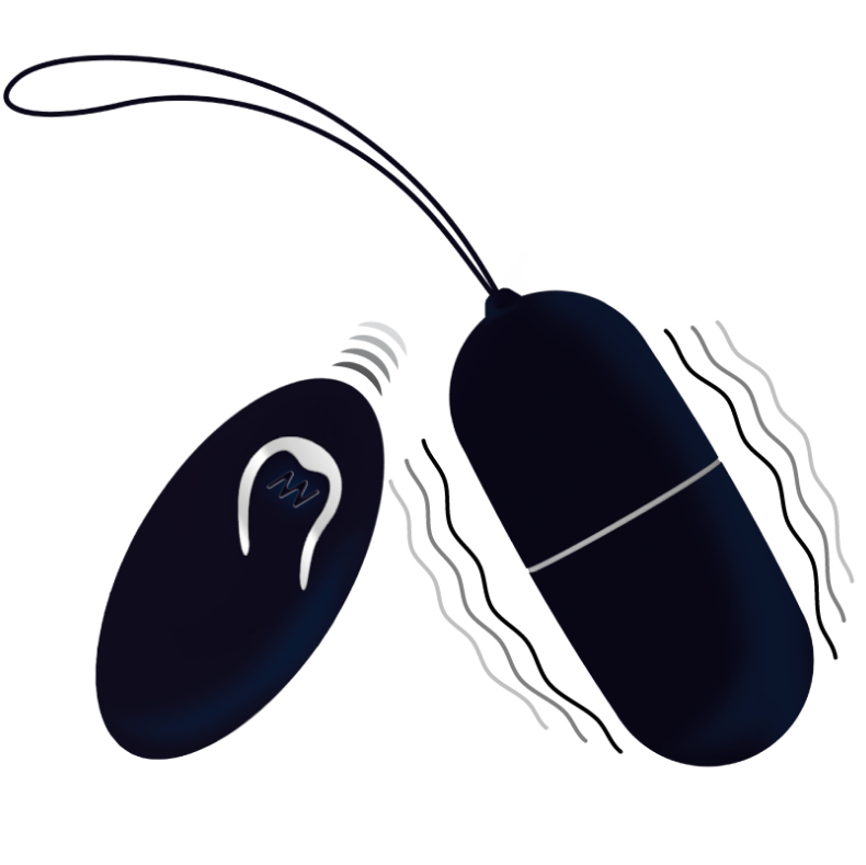 Illustration of a black electronic device with a cord on a white background