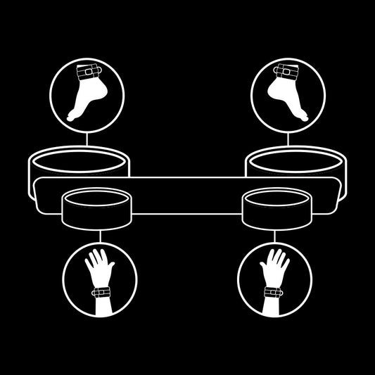 FETISH SUBMISSIVE - BONDAGE SPREADER BAR WITH NOPRENE LINING