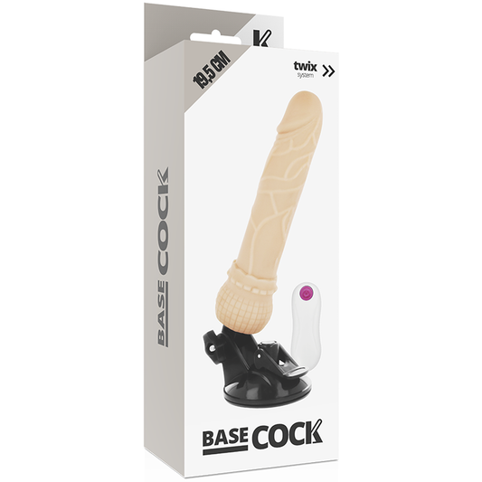 BASECOCK - REALISTIC VIBRATOR REMOTE CONTROL BLACK 19.5 CM -O- 4 CM
