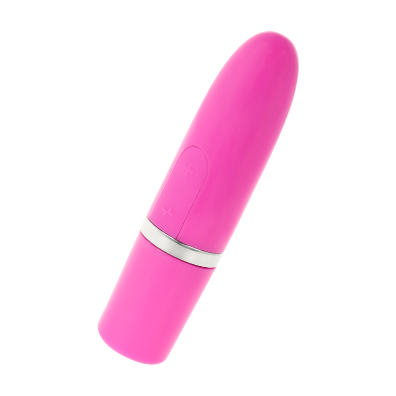 Pink electronic device on a white background
