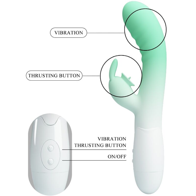 INTENSE - FRED RABBIT VIBRATOR BLUE 