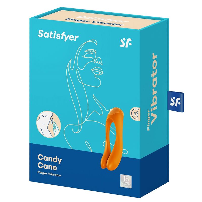 SATISFYER - CANDY CANE FINGER VIBRATOR BLACK