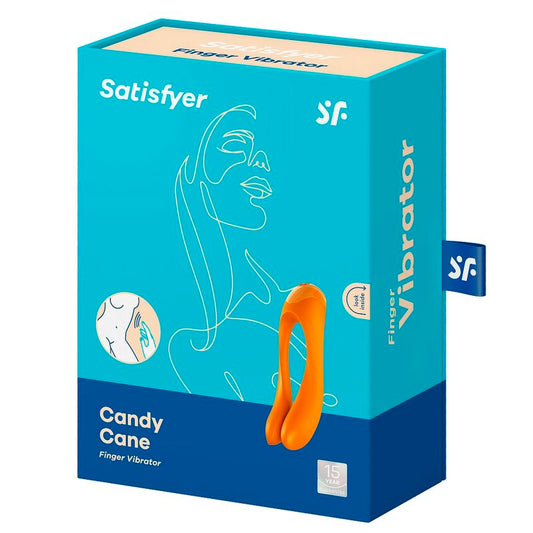SATISFYER - CANDY CANE FINGER VIBRATOR BLACK