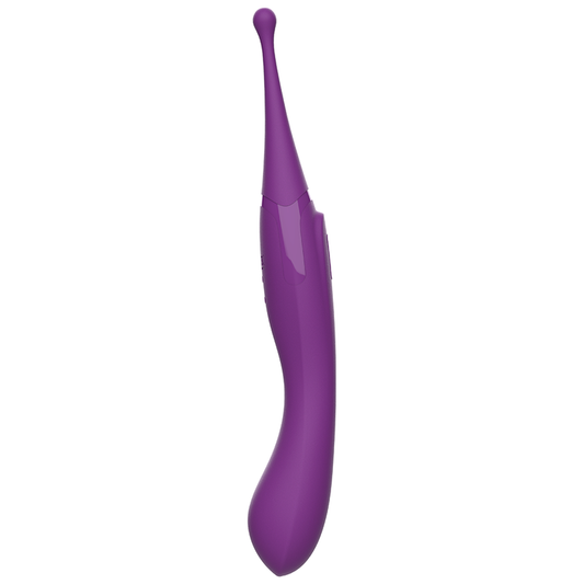 Purple electronic device on a white background