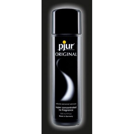 Pjur Original lubricant bottle on a black background