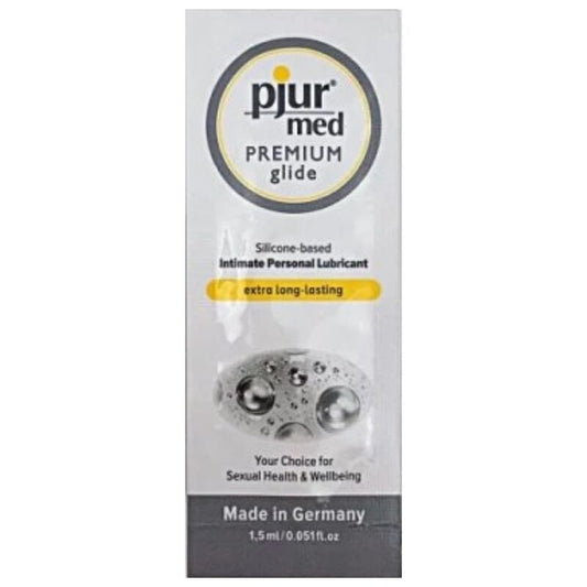 Pjur med Premium Glide packaging on a white background