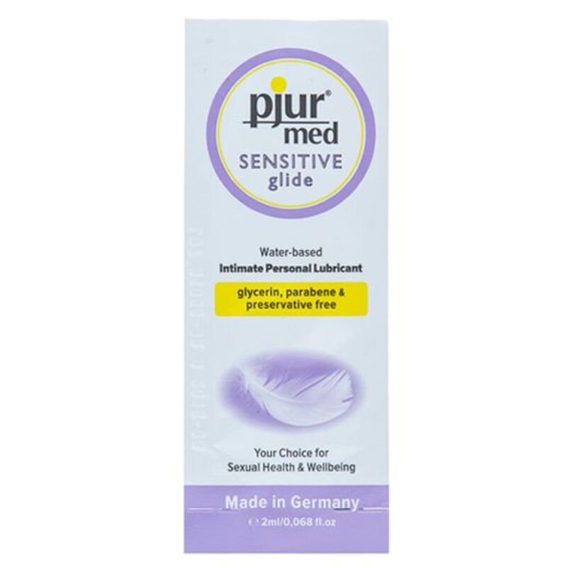 Pjur Sensitive Glide lubricant packaging on a white background
