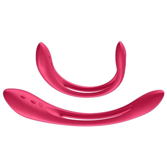 Pink curved object on a white background