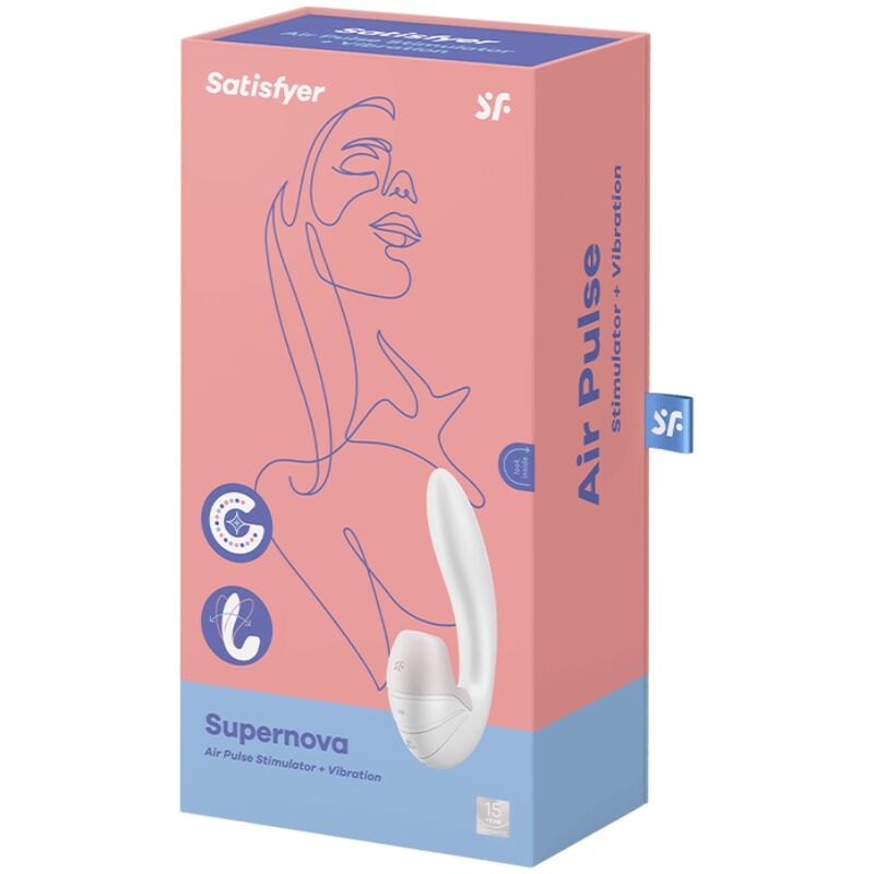 SATISFYER - SUPERNOVA AIR PULSE STIMULATOR & VIBRATION PINK