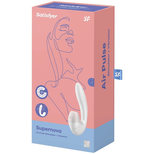 SATISFYER - SUPERNOVA AIR PULSE STIMULATOR & VIBRATION PINK