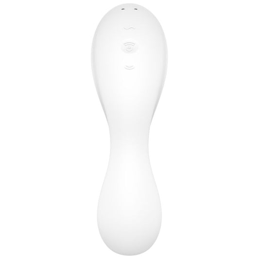 SATISFYER - CURVY TRINITY 5 AIR PULSE STIMULATOR & VIBRATOR APP BLUE