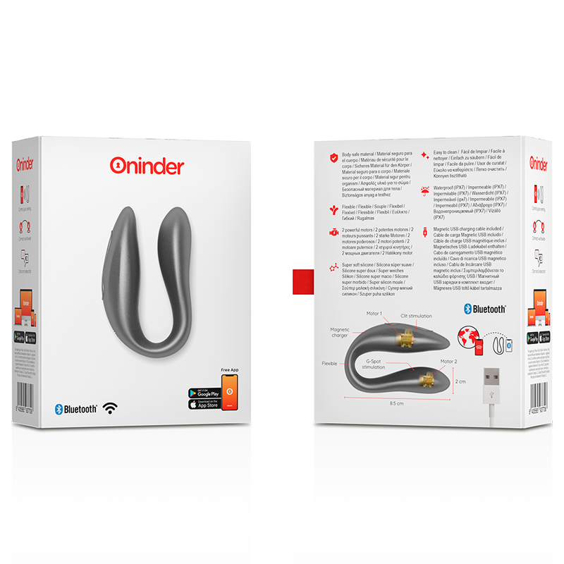 ONINDER - LISBOA PINK G-POINT & CLITORIS STIMULATOR - FREE PINK APP