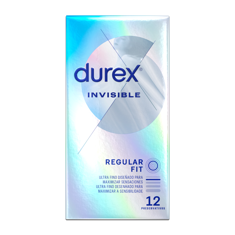 Durex Invisible condoms packaging on a white background