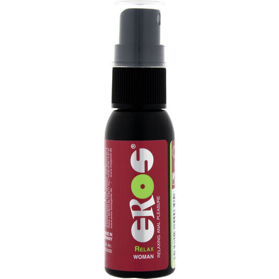 Bottle of EROS product on a white background