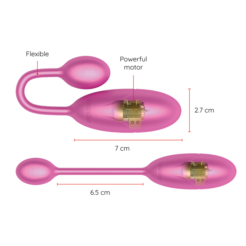 ONINDER - DENVER VIBRATING EGG BLACK 7 X 2.7 CM FREE APP