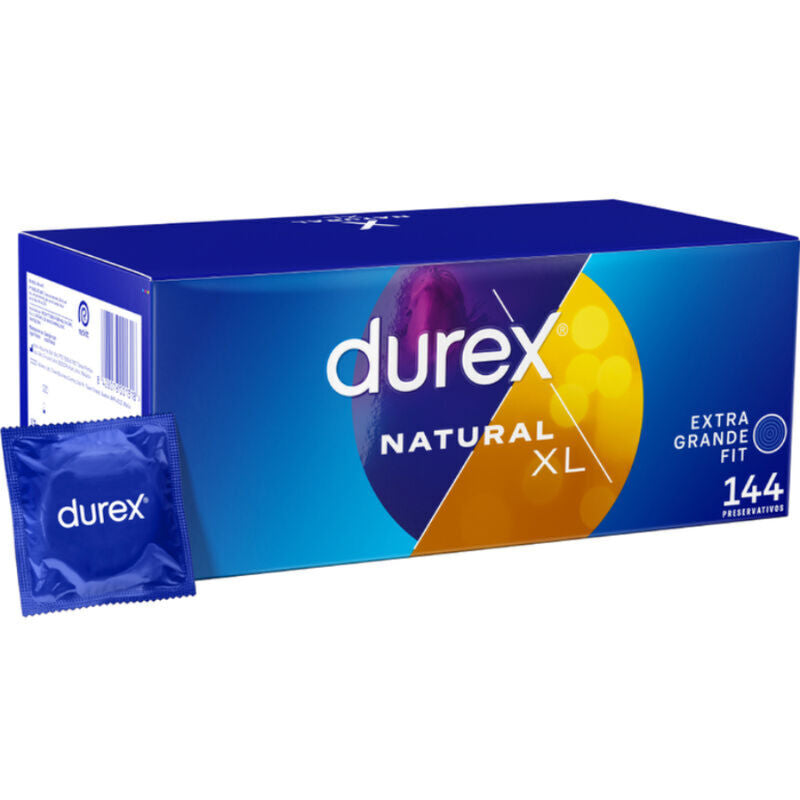 Durex Natural XL packaging with a single packet on a white background