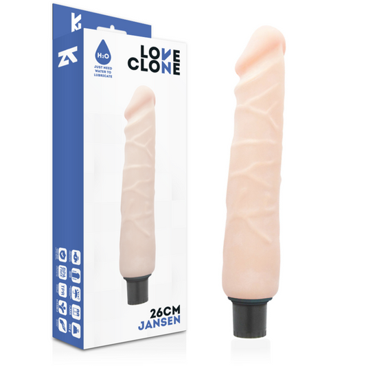 Sexual product with packaging displaying 'LOVE CLONE' branding on a white background