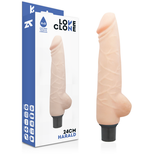 Sexual product with packaging displaying 'LOVE CLONE' branding on a white background.