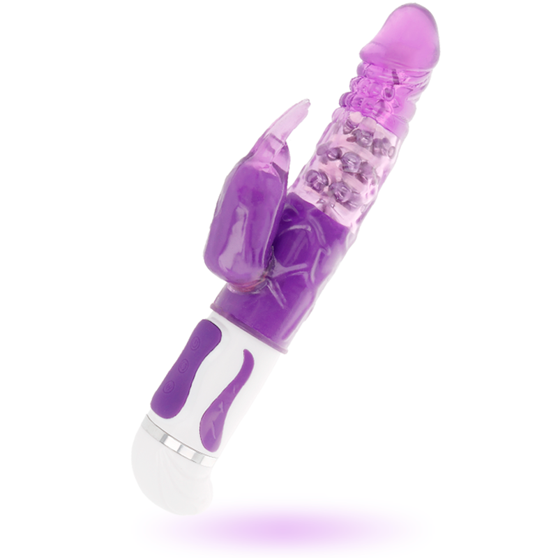 Purple and white toy on a white background