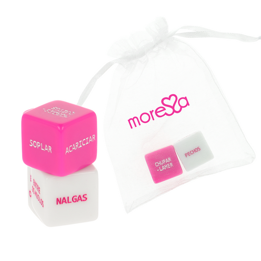 Pink and white product with 'more&' branding on a white background