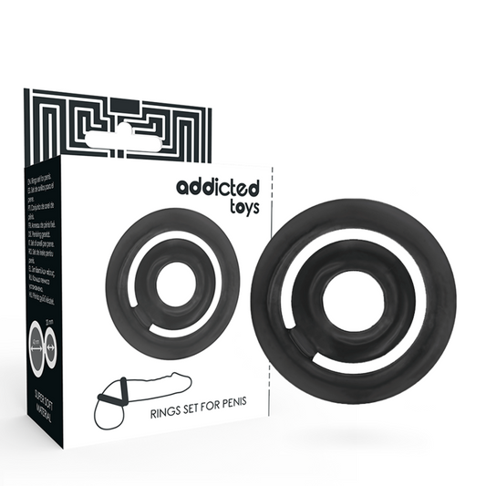 ADDICTED TOYS - POTENZ- C-RING PENIS BLACK by Wellwetta