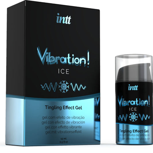 intt Vibration! Ice Tingling Effect Gel packaging and container on a white background