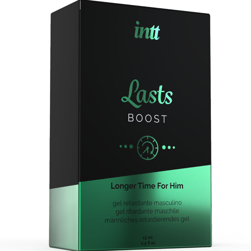 Box of 'Lasts Boost' with 'intt' branding on a white background