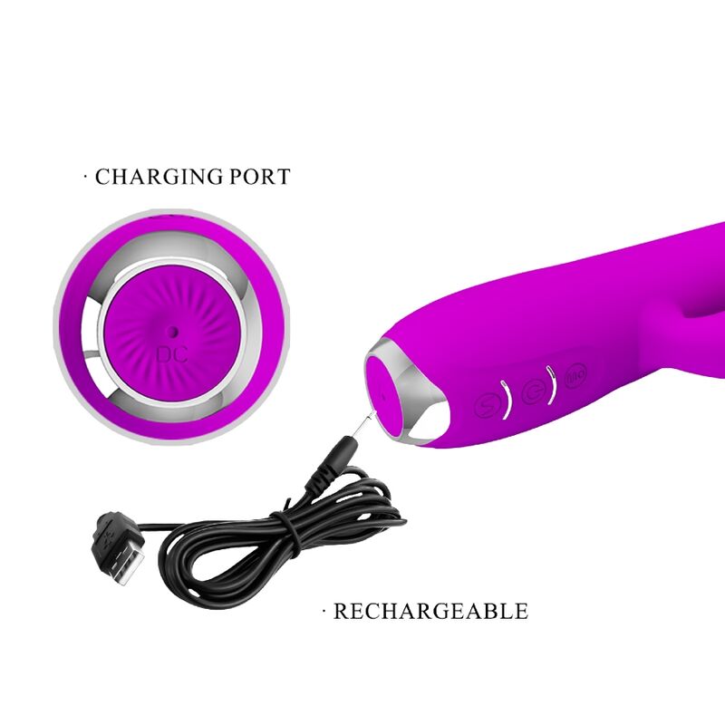 PRETTY LOVE - REGINA VIBRATOR - RECHARGEABLE STIMULATING WAVES PURPLE