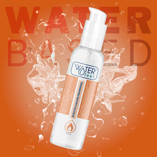 Product bottle labeled 'Water Feel' on an orange background with water-themed graphics.