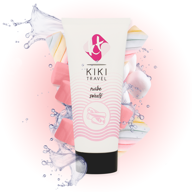 KIKI Travel product with colorful abstract design in the background