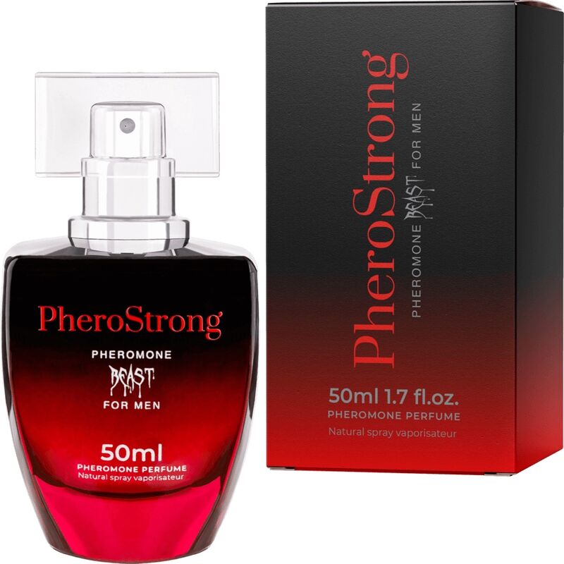 PheroStrong Pheromone Perfume bottle and packaging on a white background