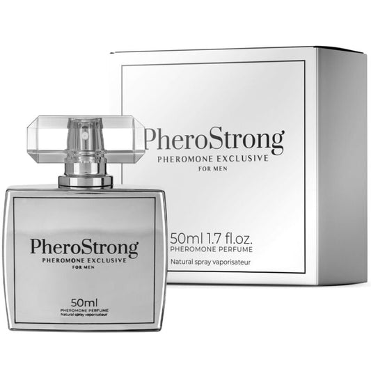 PheroStrongpheromone perfume bottle and packaging on a white background