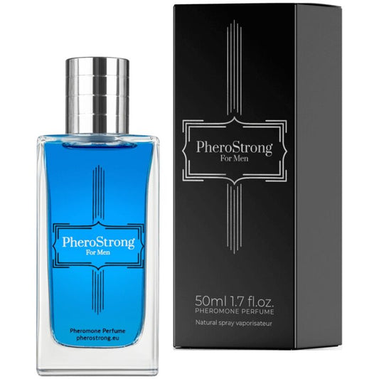 PheroStrong perfume bottle and packaging on a white background